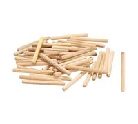 DDS22E Goupilles de cheville en bois, 60 tiges de chevilles cannelées droites en bois dur, chevilles en bois rainurées for l'assemblage de meubles,(3/16"x 2" (5mm x 50mm))