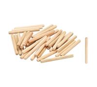 DDS22E Goupilles de cheville en bois, 60 tiges de chevilles cannelées droites en bois dur, chevilles en bois rainurées for l'assemblage de meubles,(1/4"x 2-3/8" (6mm x 60mm))