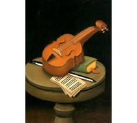 DDSEW GREWT Affiche de Fernando Botero Nature morte avec peinture de violon sur toile Peinture murale moderne Gravures murales de Fernando Botero pour la décoration du salon Photos 40x60cm Sans cadre