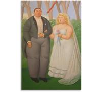 DDSEW GREWT Affiche Fernando Botero Peinture sur toile de mariage campestre Peinture murale vintage Imprimés Fernando Botero pour salon Décoration intérieure 40x60cm Sans cadre