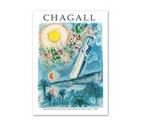 DDSEW GREWT Marc Chagall Affiches Saint-Paul-de-Vence Abstrait Toile Art Mural Peinture Célèbre Marc Chagall Impressions Pour Décoration Intérieure Photos 50x70cm Sans Cadre