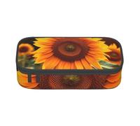 DDSFvbv Belle trousse à crayons tournesol - Fournitures d'étudiant et de bureau - Sac de rangement - Trousse de maquillage - Grande trousse de papeterie, Noir , Taille unique, Organiseur de sac