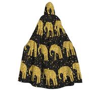 DDSFvbv Cape à capuche unisexe motif éléphant abstrait pour Halloween, cosplay, robe pour fête, uniforme pleine longueur