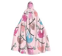 DDSFvbv Cape à capuche unisexe pour Halloween, déguisement de paresseux coquin, robe longue pour fête, déguisement