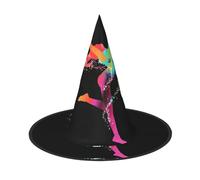 DDSFvbv Chapeau de sorcière Color Woman pour Halloween, accessoire de cosplay, déguisement, décorations de vacances, taille unique