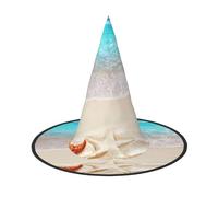 DDSFvbv Chapeau de sorcière en forme d'étoile de mer pour Halloween, plage, cosplay, déguisement, décorations de vacances, taille unique
