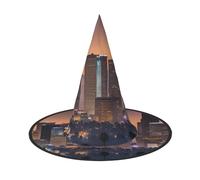 DDSFvbv Chapeau de sorcière Los Angeles Skyline pour Halloween, accessoire de cosplay, déguisement, décorations de vacances, taille unique