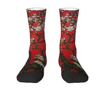 DDSFvbv Chaussettes de sport unisexes imperméables avec fleur pour homme et femme - Respirantes - Cadeau idéal, 2 Noir-2, Taille unique