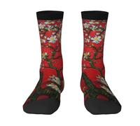 DDSFvbv Chaussettes de sport unisexes imperméables avec fleur pour homme et femme - Respirantes - Cadeau idéal, 3 noir, Taille unique