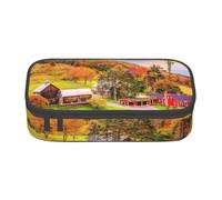 DDSFvbv Country Farm Trousse à crayons - Fournitures d'étudiant et de bureau - Sac de rangement - Trousse de maquillage - Grande trousse de papeterie, Noir , Taille unique, Organiseur de sac