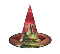 DDSFvbv Red Lips Getting Ready to Kiss a Frog Chapeau de sorcière pour Halloween, accessoire de cosplay, déguisement, décorations de vacances, taille unique