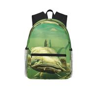DDSFvbv Sac à dos unisexe motif poisson-chat sous-marin, sac décontracté pour ordinateur portable, sac durable pour le travail, les voyages, grande capacité et excellent cadeau, Noir , taille unique