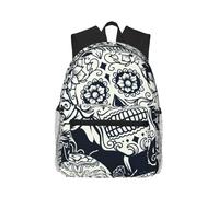 DDSFvbv Sac à dos unisexe motif tête de mort, sac décontracté pour ordinateur portable, sac durable pour le travail, les voyages, grande capacité et excellent cadeau, Noir , taille unique