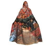 DDSFvbv Tree in The Fall Cape à capuche unisexe pour Halloween, cosplay, robe longue pour fête, déguisement
