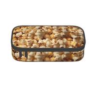 DDSFvbv Trousse à crayons avec imprimé pop-corn - Fournitures d'étudiant et de bureau - Sac de rangement pour articles - Trousse de maquillage - Grande trousse de papeterie, Noir , Taille unique