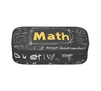 DDSFvbv Trousse à crayons de mathématiques pour l'école - Fournitures de bureau - Sac de rangement pour articles - Trousse de maquillage - Grand sac de papeterie, Noir , Taille unique, Organiseur de