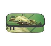 DDSFvbv Trousse à crayons en forme de poisson-chat sous-marin - Fournitures d'étudiant et de bureau - Sac de rangement pour articles - Trousse de maquillage - Grand sac de papeterie, Noir , Taille