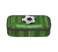 DDSFvbv Trousse à crayons motif terrain de football - Fournitures d'étudiant et de bureau - Sac de rangement pour articles - Trousse de maquillage - Grande trousse de papeterie, Noir , Taille unique