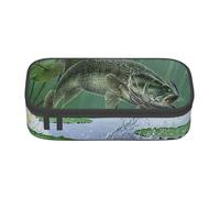 DDSFvbv Trousse à crayons poisson avec leurre - Fournitures d'étudiant et de bureau - Sac de rangement pour articles - Trousse de maquillage - Grand sac de papeterie, Noir , Taille unique, Organiseur