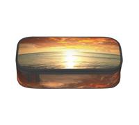 DDSFvbv Trousse à crayons Sunset Ocean Beach - Fournitures d'étudiant et de bureau - Sac de rangement pour articles - Trousse de maquillage - Grand sac de papeterie, Noir , Taille unique, Organiseur