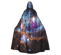 DDSFvbv Univers Galaxie Space Cape à capuche unisexe pour Halloween, cosplay, fête, déguisement, robe longue