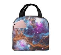 DDSFvbv Universe Galaxy Space Sac à déjeuner isotherme réutilisable portable Idéal pour le travail, le pique-nique, la plage, le barbecue