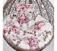 DDSQGTY Coussins de Chaise d'extérieur lavables, Coussins de Remplacement pour Chaise d'extérieur avec appuie-tête, Coussins de balancelle Ronds pour Meubles de Jardin et terrasse(Purple Rose,110cm)