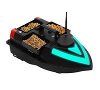 DDTABASE Bateau à mangeoire avec lumière LED, 500 m RC avec télécommande, bateau d'appât GPS, 3 boîtes d'appâts, poids de charge de 1,5 kg, bateau d'appât pour réservoirs, lacs et mers