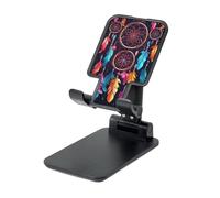 DDTKLSNV Attrape-rêves coloré pliable pour bureau, support de téléphone portable et réglable, support de tablette noir, convient à la plupart des téléphones