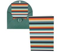 DDTKLSNV Carte de remerciement avec enveloppes 10,2 x 15,2 cm, cartes de vœux tendance à rayures pour toutes les occasions, carte « Thinking of You » pour Noël, vacances, anniversaire, remise de