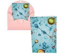 DDTKLSNV Carte de remerciement avec enveloppes de 10,2 x 15,2 cm, cartes d'abstraction, biologie, chimie, cartes de notes pour toutes les occasions, carte « Thinking of You » pour Noël, vacances