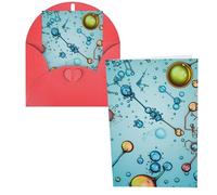 DDTKLSNV Carte de remerciement avec enveloppes de 10,2 x 15,2 cm, cartes d'abstraction, biologie, chimie, cartes de notes pour toutes les occasions, carte « Thinking of You » pour Noël, vacances