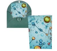 DDTKLSNV Carte de remerciement avec enveloppes de 10,2 x 15,2 cm, cartes d'abstraction, biologie, chimie, cartes de notes pour toutes les occasions, carte « Thinking of You » pour Noël, vacances