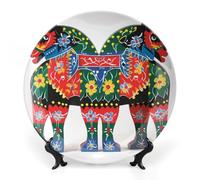 DDTKLSNV Chemin de table décoratif en porcelaine anglaise avec support de présentation - Décoration murale pour la maison et le bureau - 25,4 cm