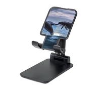DDTKLSNV Jumping Whales Support de téléphone pliable pour bureau, portable et réglable, convient à la plupart des téléphones - Noir