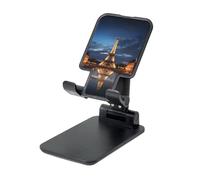 DDTKLSNV Paris in Ninght Support de téléphone pliable pour bureau, support de téléphone portable et réglable pour tablette Noir Convient à la plupart des téléphones