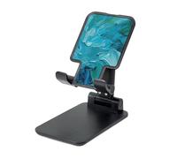 DDTKLSNV Support de téléphone pliable pour bureau, texture peinture à l'huile bleue, support de téléphone portable, réglable, support de tablette noir, convient à la plupart des téléphones
