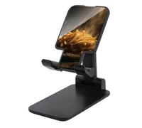 DDTKLSNV Support pliable pour téléphone portable - Angle réglable - Hauteur réglable - Support de téléphone portable pour frites - Compatible avec tous les smartphones - Noir