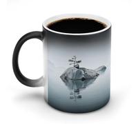 DDTKLSNV Tasse à café en céramique « Two Rocks in Water » - 325 ml - Sensible à la chaleur - Changement de couleur - Pour homme et femme