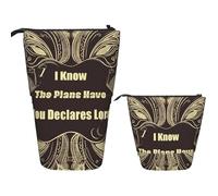 DDTKLSNV Trousse à crayons télescopique avec support mignon - Porte-stylo pop-up avec inscription « I Know The Plans Have You Declares Lord » - Trousse de papeterie de bureau pour fournitures de