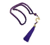Ddujbtp Chapelet Tasbih exquis de 6 mm, parfait pour le hajj et les prières quotidiennes, chapelet fait à la main, cadeau de Pâques, accessoires de Jérusale pour la maison, taille unique, Comme décrit