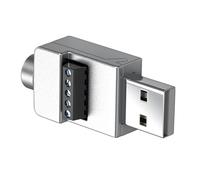 Ddujbtp Connecteur USB 2.0 à vis sans soudure, bloc adaptateur 2.0, kits de réparation, terminaux mâles, convertisseur, connecteur en métal, coque USB