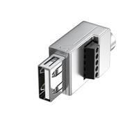 Ddujbtp Connecteur USB 2.0 à vis sans soudure, bloc adaptateur 2.0, kits de réparation, terminaux mâles, convertisseur, connecteur en métal, coque USB