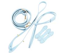 Ddujbtp Craft Sac seau en paille avec cordon de serrage et sangles d'épaule réglables en cuir PU Sac à main Poignée en corde Accessoires de rechange, bleu clair, Organiseur de sac