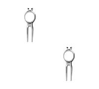 Ddujbtp Divot de golf avec marqueur de balle de golf, nettoyeur de rainures de club, accessoires de sac de fourche verte en alliage d'aluminium, fixation de divot pour les amoureux