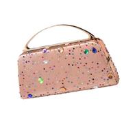 Ddujbtp Élégant sac à main de soirée avec strass scintillants Sac à bandoulière Chaîne Sac à main Sac à main Sac à dîner pour fêtes et mariages, champagne, Organiseur de sac