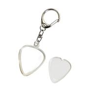 Ddujbtp Étui transparent compact pour médiators de guitare - Capacité de 10 - Accès facile pour guitaristes et performances musicales, Keychai en forme de cœur