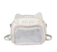 Ddujbtp Itabag Sac à dos en polyuréthane transparent avec sangles réglables pour femmes, adolescentes, filles, Poudre blanche., Organiseur de sac
