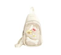 Ddujbtp Itabagbag Sac à dos à bandoulière convertible transparent Itabag pour femme, blanc, Big bag, Organiseur de sac