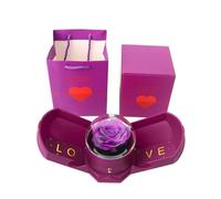 Ddujbtp Jolie boîte à fleurs éternelle avec collier et tiroir pour la fête des mères surprise Saint-Valentin